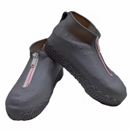 Reusable Silicone Shoe Cover with Zipper, Waterproof No-Slip, Elastic Rain Boots Cover Travel Accessories (Color : Gray, Size : X-Large)