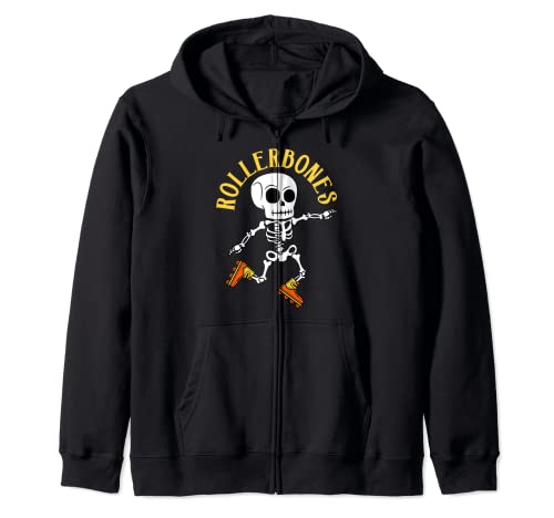 Rollerbones Funny Roller Skating Dancing Skeleton Regalo Hombres Sudadera con Capucha