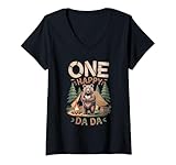 Photo Gallery donna one happy dada camper tee - 1° compleanno campeggio all aperto maglietta con collo a v Photo Gallery donna one happy dada camper tee - 1° compleanno campeggio all aperto maglietta con collo a v