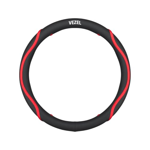 ヴェゼル 車用 ハンドルカバー 対応 ホンダ ヴェゼル VEZEL RV系 RV3 RV4 RV5 RV6 薄型 滑り止め 柔らかい カー ステアリングカバー 良い握り心地 通気性が良い 車 ハンドル 耐磨耗性 取付簡単 軽自動車に適用 内装 パーツ(レッ