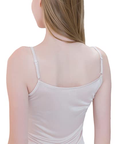 Image of METWAY Womens Silk Camisole /Spaghetti Strap Mulberry Silk Cami Tops /Stretchable Real Knit Silk Tank Undershirt for Layerling