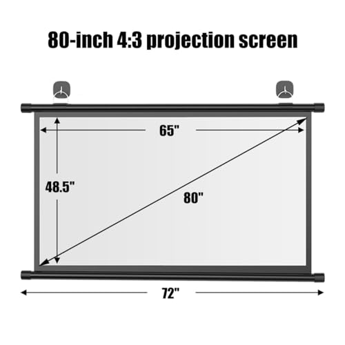 Pantalla Manual de Proyección 80" 4:3 miniatura 3