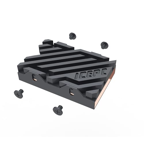 icepc M.2 NVME SSD 2242 Heatsink Copper Graphene Cooling Heatsink with Thermal Silicone Pad Full-Cover Efficient Radiator