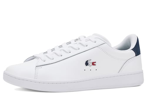 Lacoste - Mens Court Sneakers, Color White/Navy/Red, Size: 9 UK