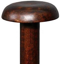 NauticalMart Medieval Warrior 18" Solid Wood Display Stand for Medieval Helmet Roman Viking Helm Round Base