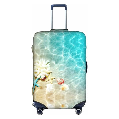 Housse de protection bagages lavable OdDdot M motif étoile de mer plage pour valise 45-81 cm