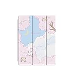 NagpintS Ipad 11 Pouces 2022/2021/2020/2018 étui en Cuir avec Porte-Crayons Coin Protection Support étui Folio et réveil Automatique/Sommeil-Petits Animaux