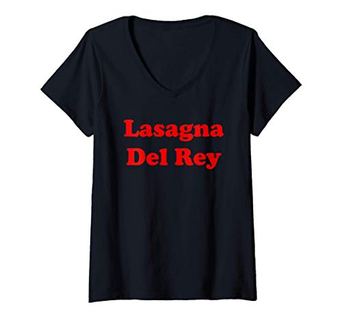 Womens Lasagna Del Rey Shirt,I Travel for Food,Italian Pasta Foodie Camiseta Mujer Cuello V