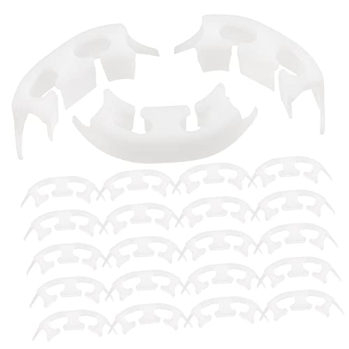 Sosoport 100 Pezzi Piantare Clip Trainer Palo Pentola Coltivatore Pomodori Clip di Piegatura per L'addestramento delle Piante Venni Supporti Pinza Artificiale Supporto Verde Bianca Plastica