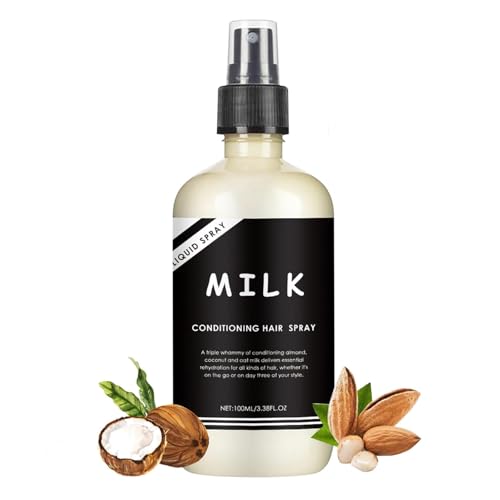 Grospe Conditioner Primer Spray Triple-Action Leave-In Hair Care Spray Suitable for Women Smooth and Nourish Hair 3.57 Fl.Oz