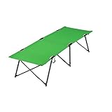 Fridani Feldbett TBG XL Campingbett Grün Reisebett ohne Querstreben Bequeme Gartenliege Gästebett