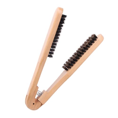 Peine planchador de cabello de madera Healifty 8.66 in miniatura 4
