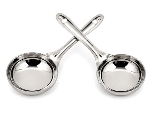 Image of Stainless Steel Dosa Ladle Set (2 Pcs) - Serving Spoon | Heavy Gauge Steel Curry, Sambar & Soup Ladle | Mirror Finish, Dishwasher Safe