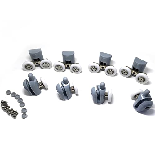Galets de roulement pour salle de douche 22 mm - 4 doubles et 4 simples - 3