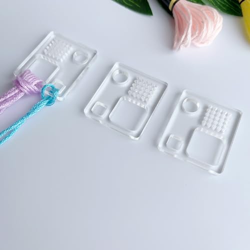 Set of 200 Mini Acrylic Floss Swatches, Floss Drops with Thread Swatch, Variegated Thread Floss Drops (200 PCS)