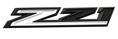 Image of 2 Pack 2019-2025 Z71 Emblem Decals Side Badges Compatible with Silverado Z71 Parts 84632695 (Black White)