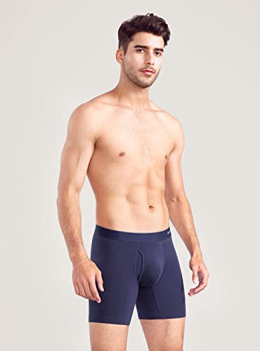 DAVID ARCHY Men's Underwear,ComfortSoft Cotton Mositure-Wicking,Breathable Mens Boxer Briefs,Multipack2
