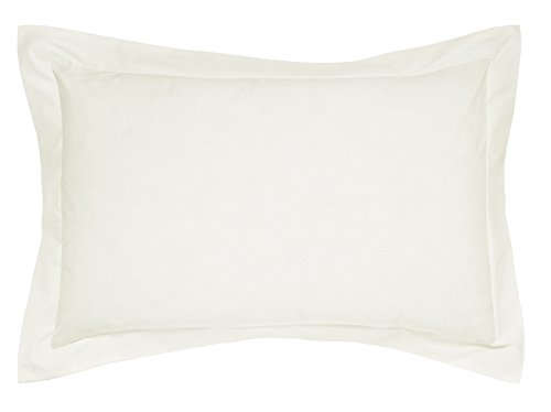 Helena Springfield Teinture Unie Percale 50/Oxford Taie d'oreiller, Beaucoup de Couleurs, Ivoire, 48 x 74 x 0.1 cm Cover