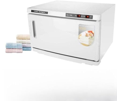 LIUTAO UV & Heating Sterilizer Cabinet Manicure Nail Eyeglasses Sterilizing Tool 2 In 1 Towel Warmer Disinfection Cabinet Box Machine Hold 20-30 Towels for Salon Spa Massage Hair Beauty-16L