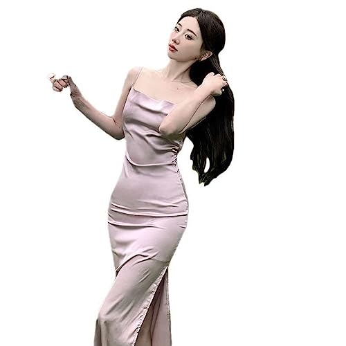 Robe à bretelles en satin pour vos soirées d'été élégantes et habillées