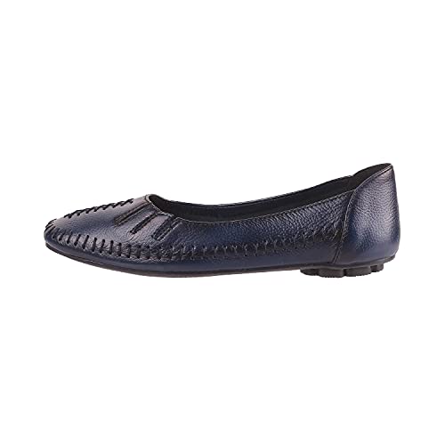 Image of Catwalk Womens Leather Laser Cut Bellies Ballet Flat