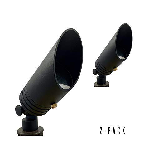 LUMiON Outdoor Lighting 2-Pack Ignite LED Spot Light Powder Coated Black Includes 4 Watt 2700K MR-16 LED Lamp and 2 Water Resistant Grease Filled Wire Connectors