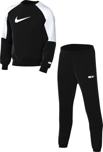 Nike Sportswear HQ9317-010 Dri-Fit Survêtement pour enfants plus âgés, noir/blanc, taille M