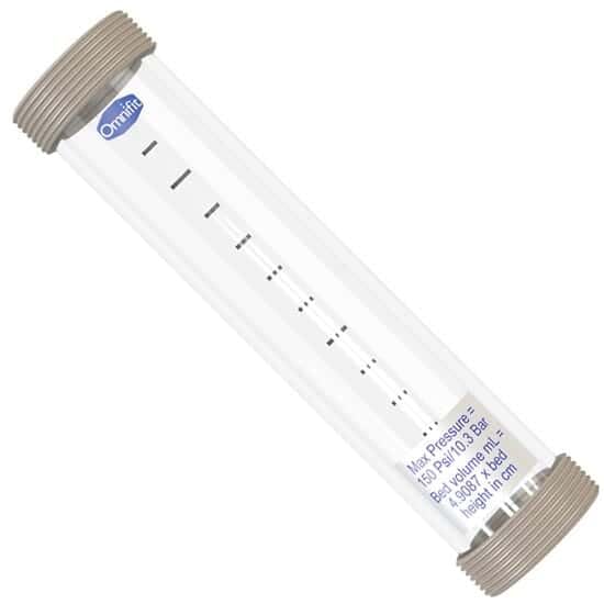 Diba Column Replacement Glass, 25 mm ID x 150 mm L