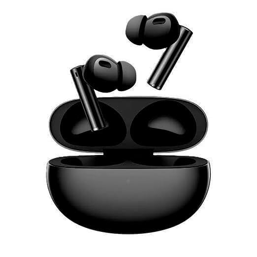 Image of Compatible with Realme Buds Air 6 Bluetooth TWS Earbuds with Active Noise Cancellation, Balanced Sound and Comfort (Black)