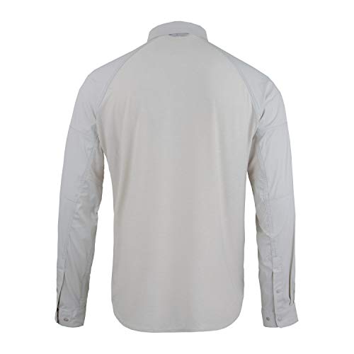 Huk Men's Tech Hybrid Long Sleeve Shirt | Performance Button Down, Bone, Xx-Large #TOP1