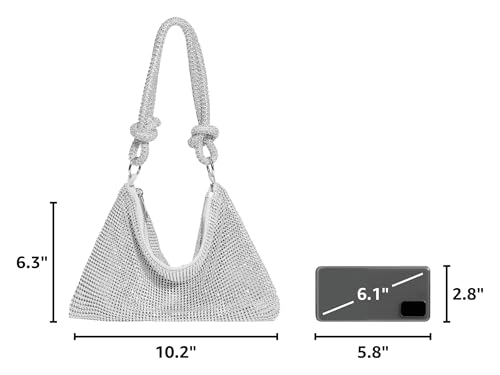 Image of YUWITA Sparkly Rhinestone Purse Evening Bag, Clutch Purses for Women Going Out Dressy Small Handbag