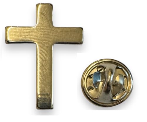 PAC Supplies Global Spilla con croce religiosa, Smalto, Argento