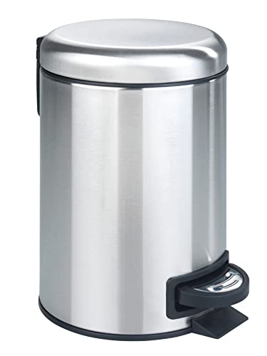 WENKO Leman Cosmetic Pedal Bin Stainless Steel Matt 3 L - Image 2