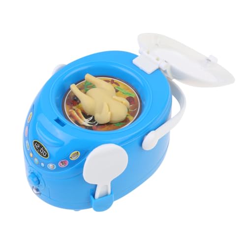 SUPVOX 'Imitation Mini Cuiseur à Riz Bleu 131g en Plastique pour Garçon et Filles, Éducatif de Simulation D’Appareil Électroménager, pour Jeu D’Imitation et Développement Créatif