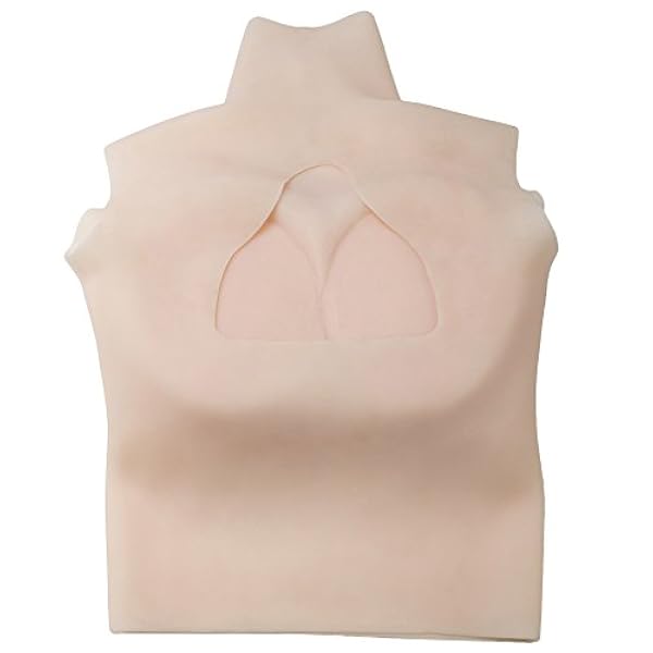 Falso Pecho, de Silicona Prótesis Mamaria Formas de Tetas Protesis Mamarias para Travestis Mastectomía Crossdresser Transgénero Cosplay con Pezones Naturales,Blanco