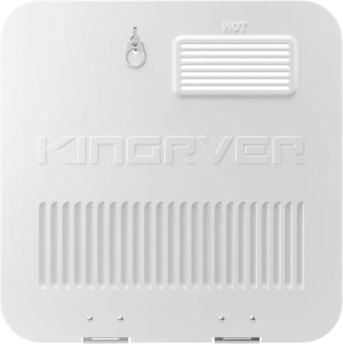 KINGRVER 6 Gallon RV Tank Water Heater 15"x 15" Door, White