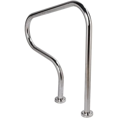 Barandal para piscina 31.5" x 31.5" Acero inoxidable plateado miniatura 1