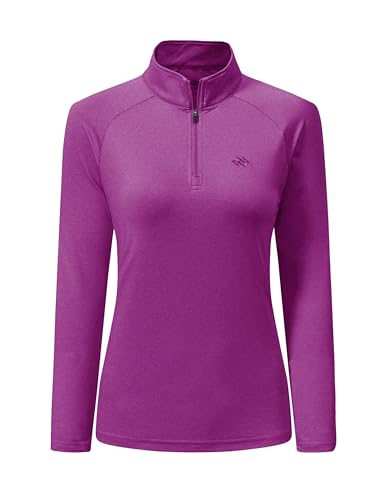 Polo de golf à manches longues pour femme en polaire violet Taille XS
