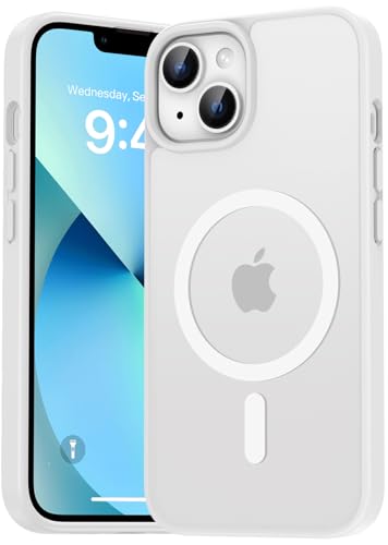 Natiiozie Magnetica Cover per iPhone 13/iPhone 14 Compatibile con MagSafe Custodia Traslucida Opaca Posteriore, Antiurto Anti-impronta Resistente ai Graffi Protettiva Case Galassia