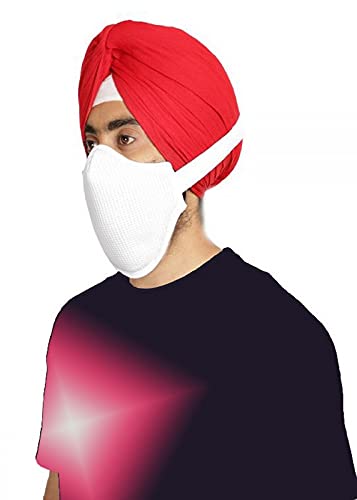 BISMAADH Turban Friendly Adjustable Sticky Strings 5 Layers Anti-Pollution Breathable Dust Cloth Face Mask For Men Pack of 1 (White) (B09C3N3XHY) Amazon Price History, Amazon Price Tracker