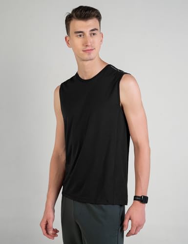 Image of DAMENSCH Men's Cotton Blend Regular Fit Breeeze Gym Vests Workout, Ultra-Lightweight Gym Sando, Anti-Fade Cotton Blend Tank Top, Quick-Dry Sleeveless Vest
