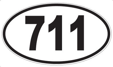 セブン⭐︎ Amazon.com: Number 711 Oval Sticker : Automotive