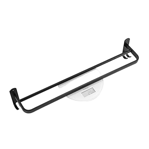 Accesorios de baño para humedad toallero de pared negro con dos barras 5