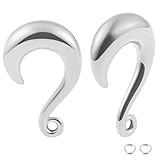 TIEMTJKTNRIN New 2026 2Pcs 316L Stainless Steel Spiral Ear Taper Gauges Pvd Coating Tunnel Plugs Stretching Hanger 4Mm 6Mm 8Mm Jewelry Fashion Accessories Creative Gift