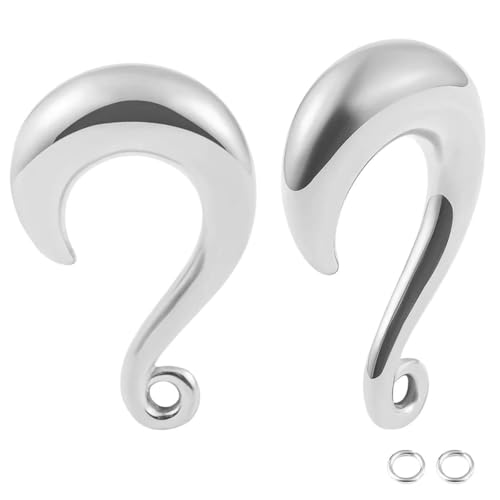 TIEMTJKTNRIN New 2026 2Pcs 316L Stainless Steel Spiral Ear Taper Gauges Pvd Coating Tunnel Plugs Stretching Hanger 4Mm 6Mm 8Mm Jewelry Fashion Accessories Creative Gift