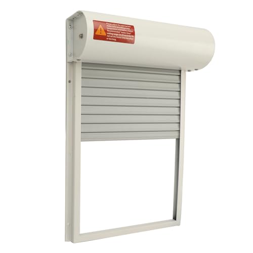 Tomantery Abridor Automático de Puerta de Gallinero de Metal con Temporizador Accionado por Energía Solar Controlado para la Seguridad de Las Aves de Corral (Blanco)