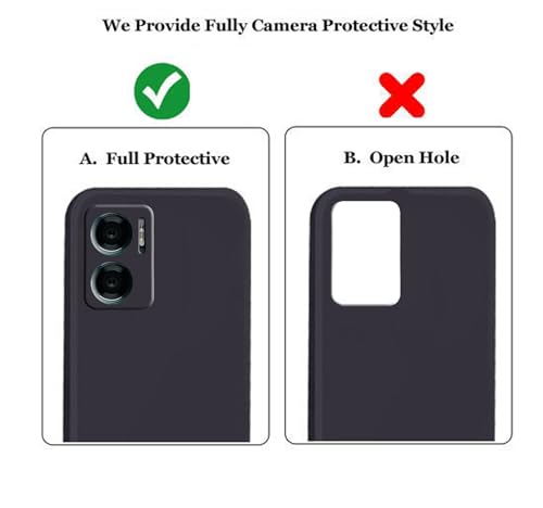 Image of A rtistque Liquid Silicone Back Cover Case for Redmi 11 Prime 5G Shockproof TPU Soft Flexible with Camera Protection - Black