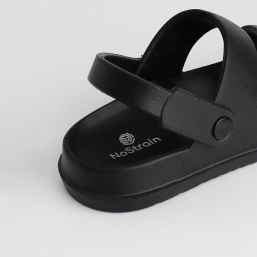 Image of NoStrain Men's Waterproof Sandals with Back Strap | Casual Floater Sandals for Man | Soft, Lightweight Slip On Slippers for Men | Comfortable Daily Wear