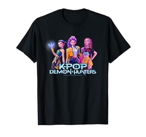 KPOP Demon Hunters Huntrix Group Oficialmente Autorizado Camiseta | Ya disponible en tu tienda friki favorita! En mundofriki.es!