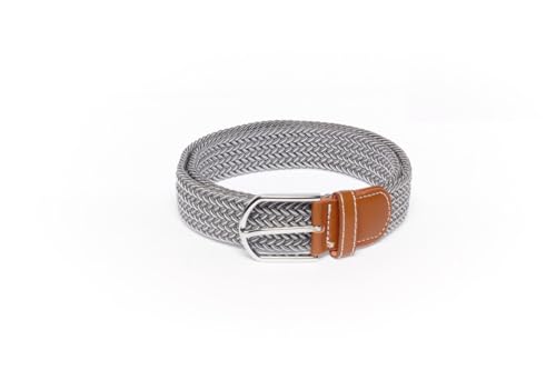 Image of The Tie Hub Unisex Stretchable Woven Fabric Belt | Adjustable, Hole-Free Design | Fits Up to 40 Inches Waist